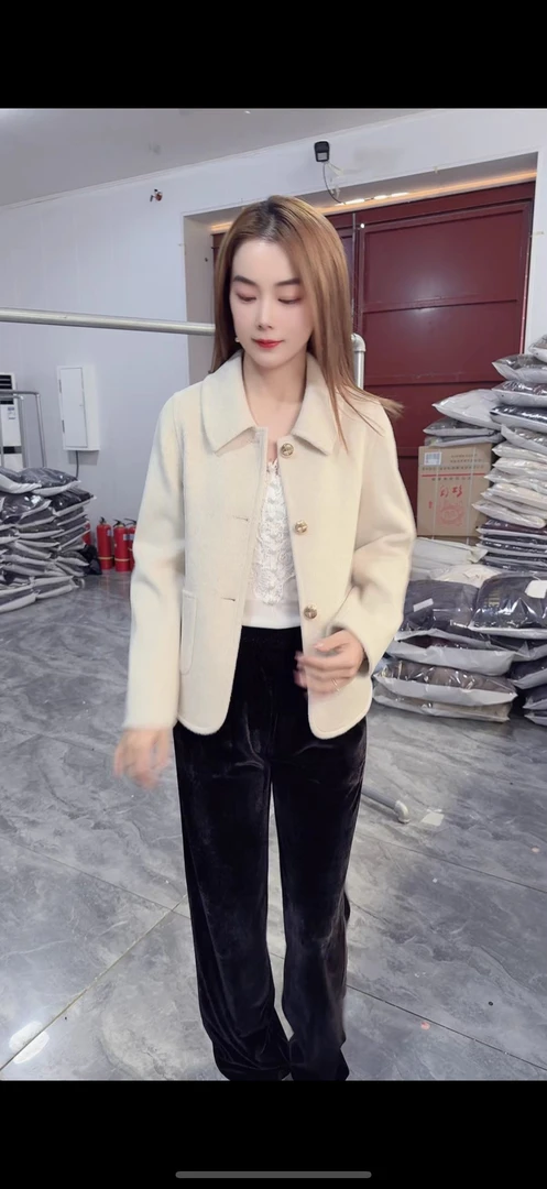 N-N2025新款羊毛大衣短外套百搭时尚外套女8802#