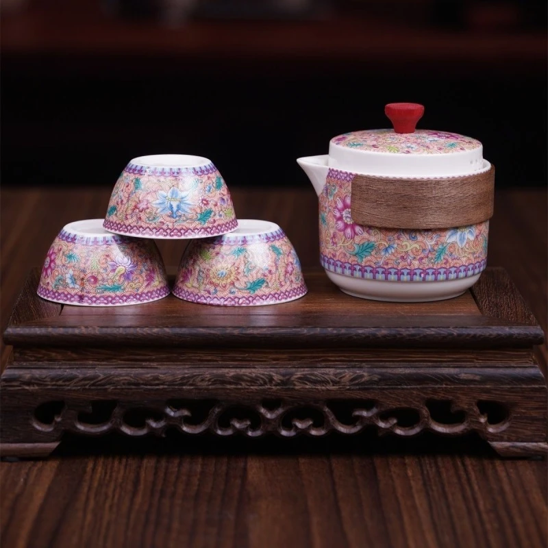 藏红花宝瓶旅行茶具w0834