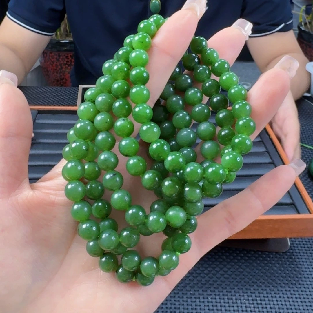 手链未镶嵌和田玉（碧玉）卡8发其一