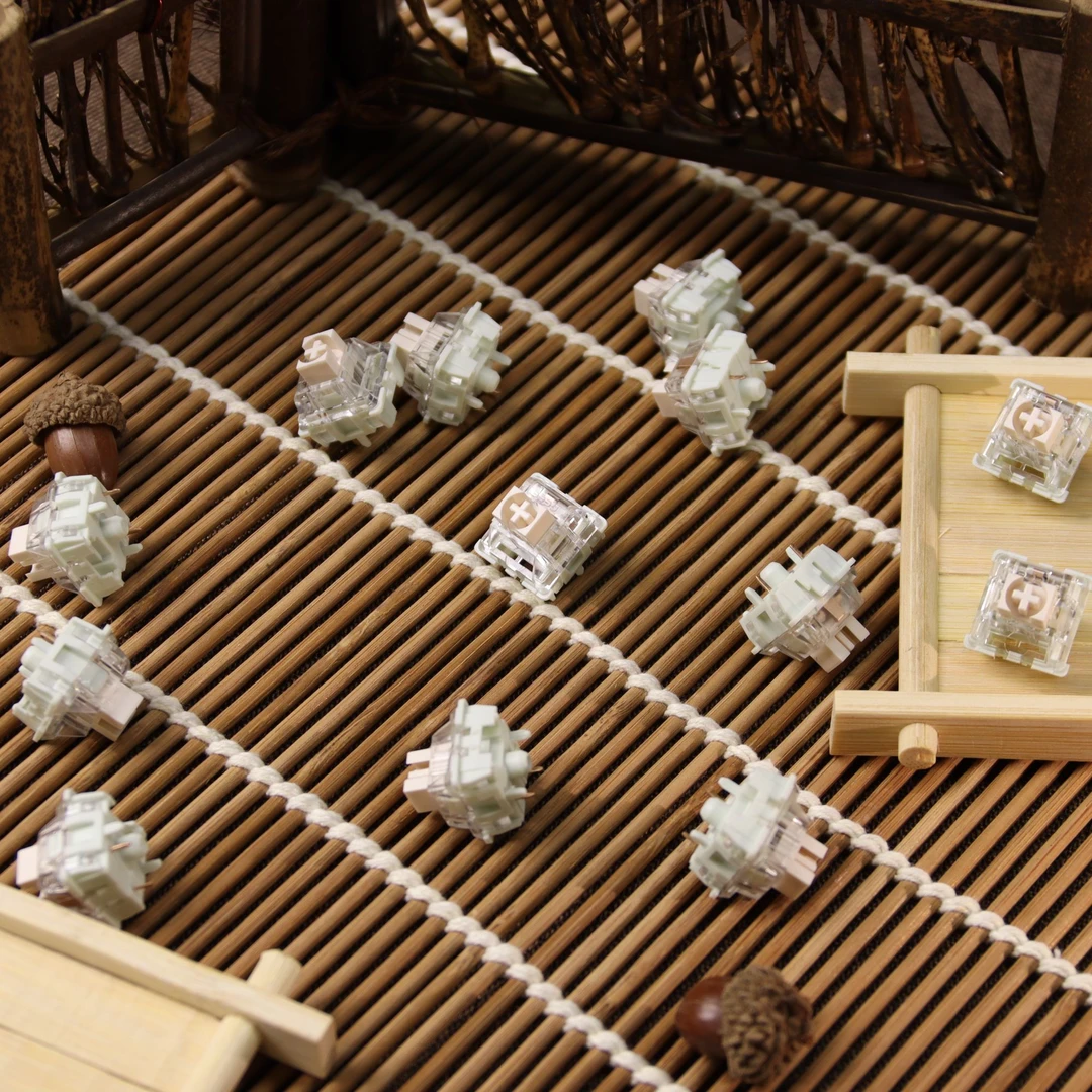 米果轴35克清脆HIFI轴体五脚客制化轴体针脚歪掰直使用即可