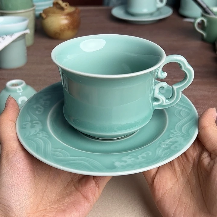 龙泉云间青瓷小米茶器