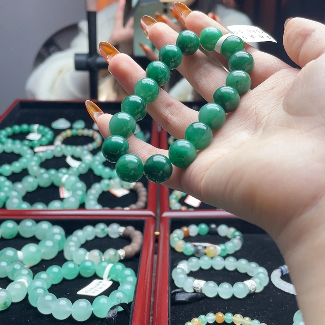 石英质玉（非洲翠）未镶嵌手串