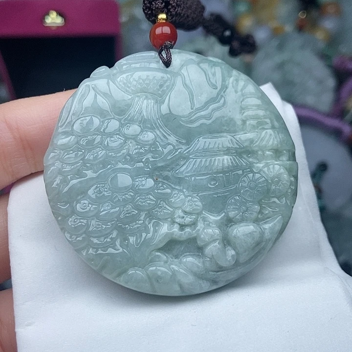 翡翠未镶嵌颈饰翡翠双面