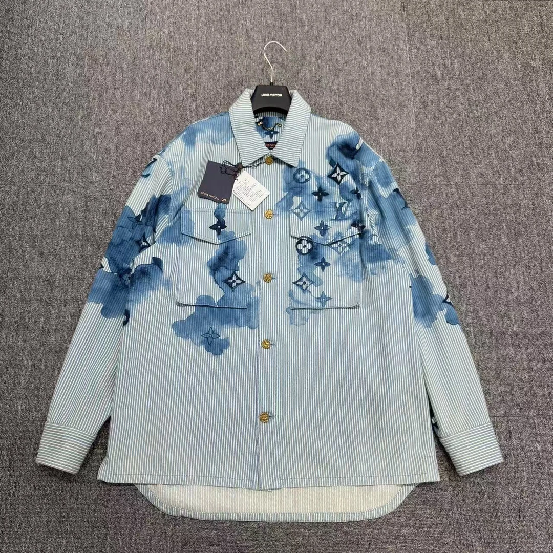 全新未使用 LouisVuitton/路易威登 水墨牛仔夹克/L码/12184