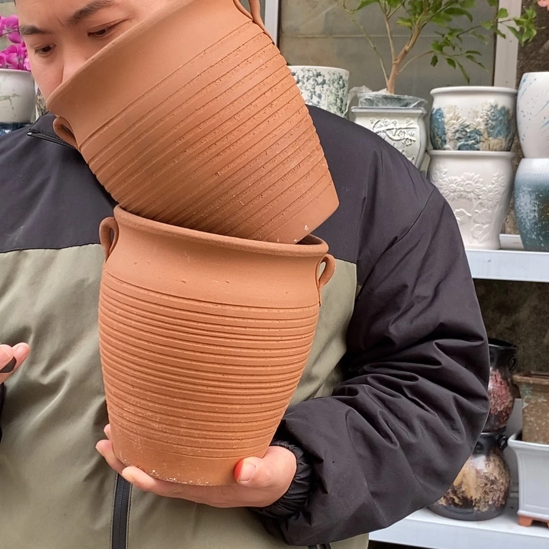 紫砂花盆口18高22福利