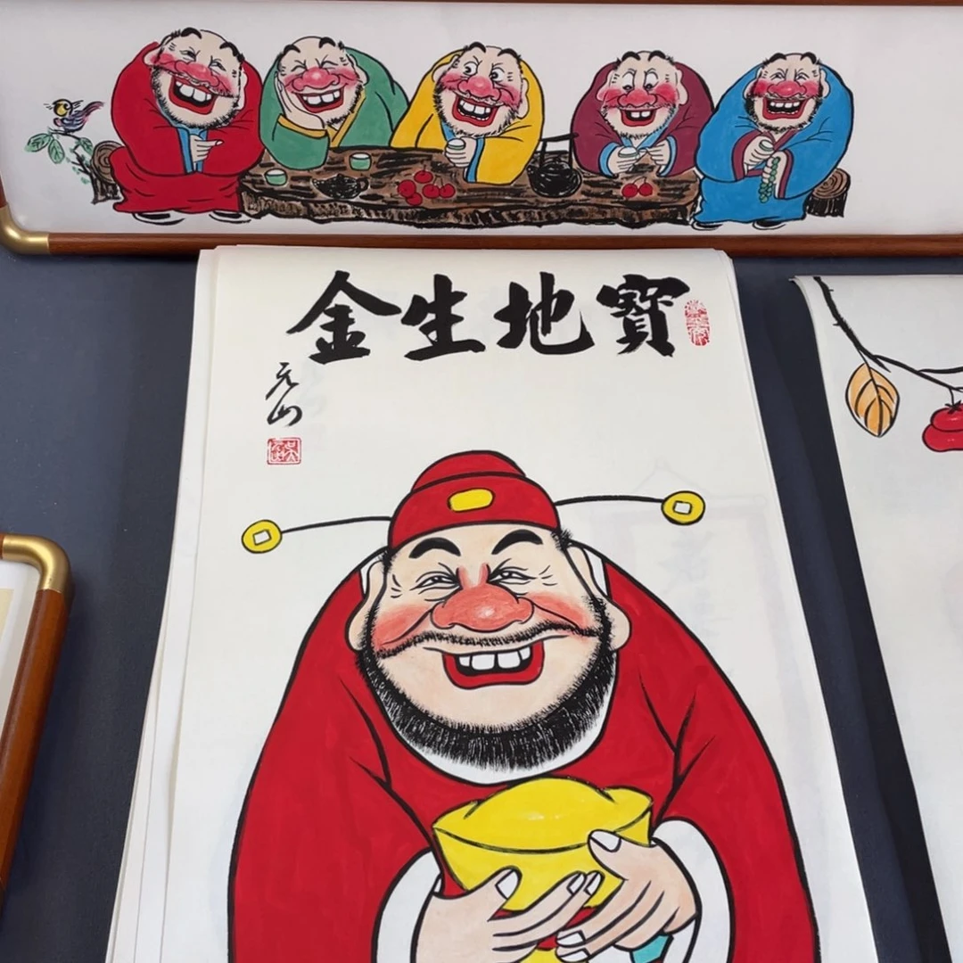 国画纯手绘禅意画作品