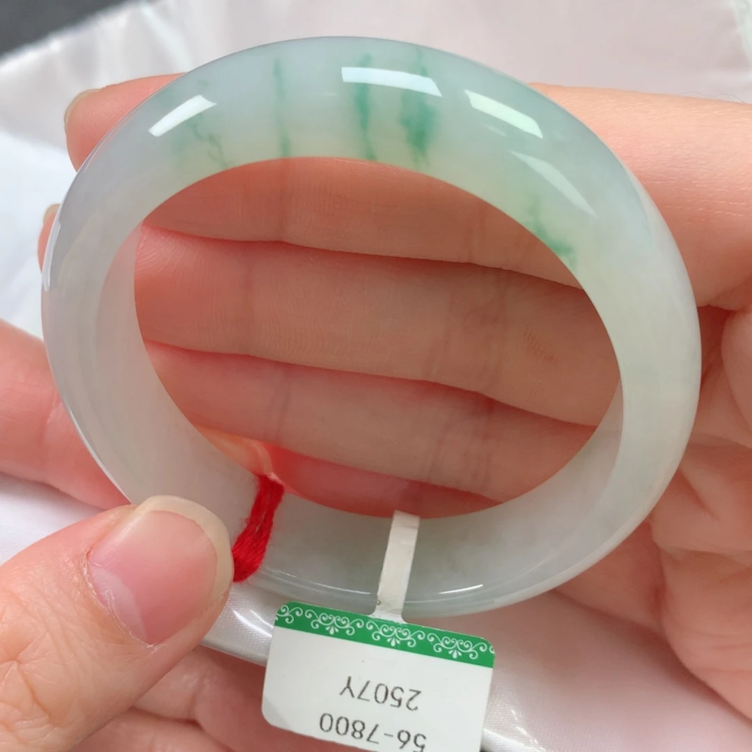 未镶嵌手镯翡翠缅甸天然翡翠手镯56贵妃