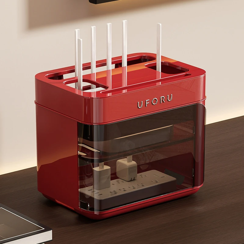 路由器收纳盒家用多层无线wifi电视机顶盒置物架高颜值插板储物盒