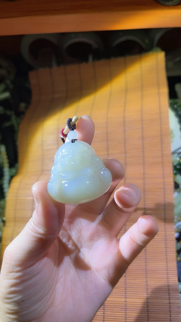 和田玉蜂蜜水晴水干净细腻油润平安佛