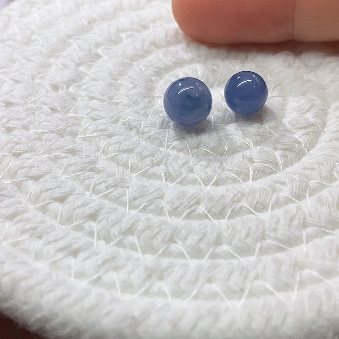 翡翠裸石浓紫圆珠任选一颗