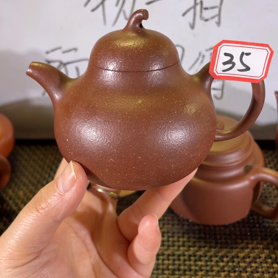 茶壶紫砂茄瓜微瑕全手