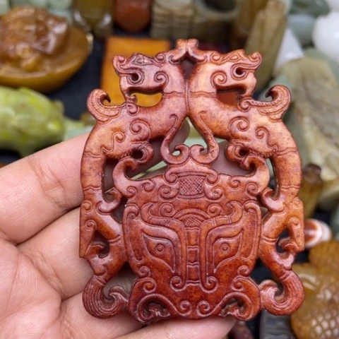 和田玉未镶嵌颈饰35