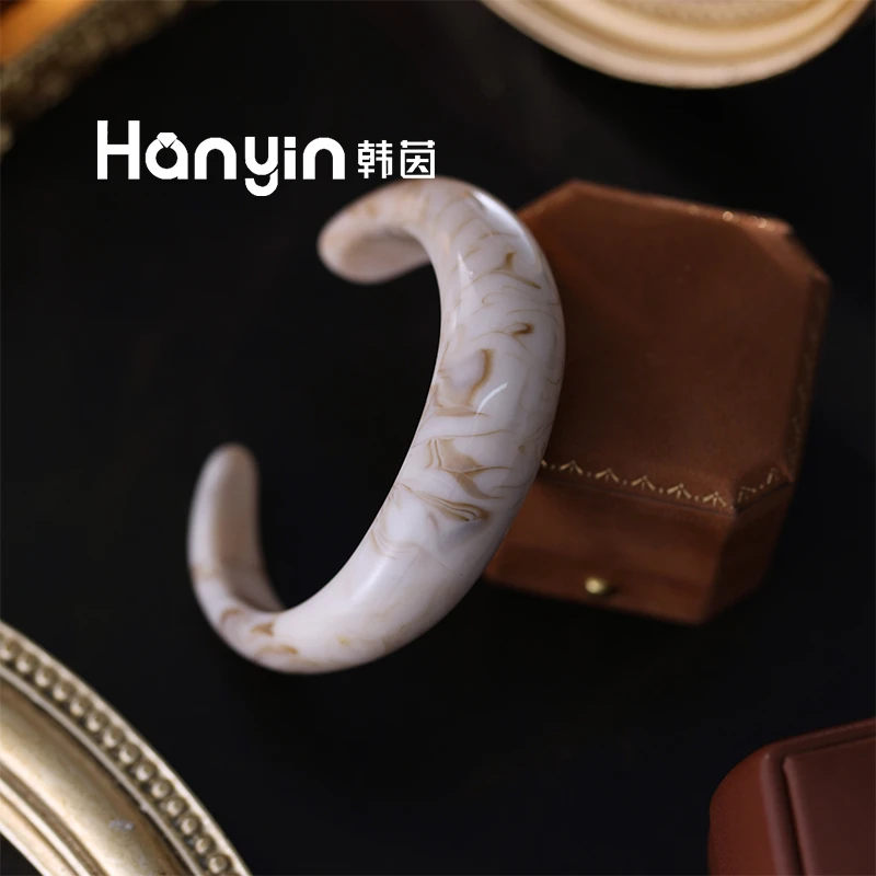 非金属树脂手镯 多样性发货！原创设计“羊脂感”个性镯子ins饰品