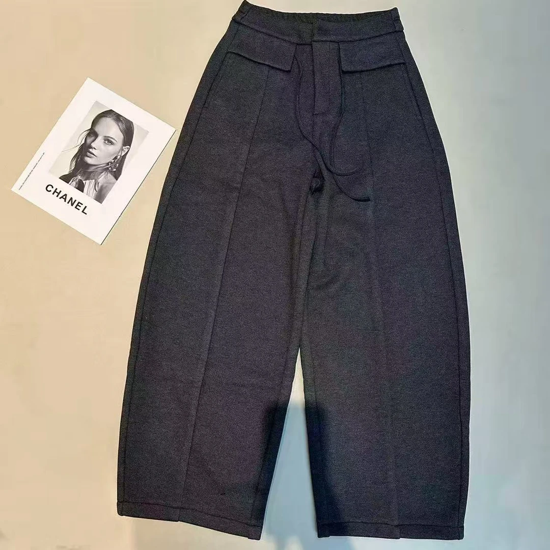 《姚家优麦汇》K7265冬款加绒气球弯刀裤时尚设计感洋气百搭裤女