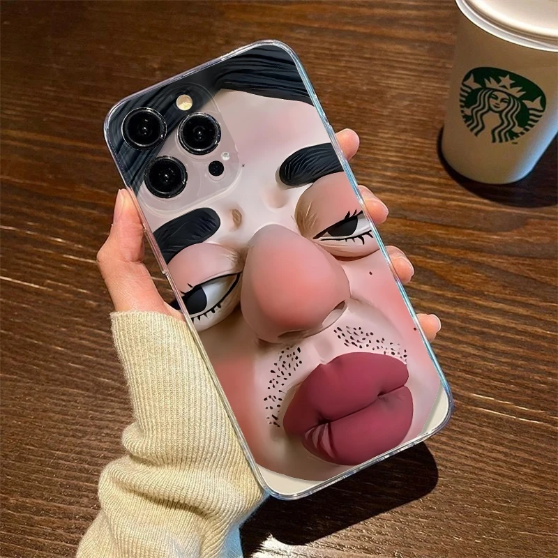 立体感小丑适用16promax手机壳15巨丑14搞怪oppo