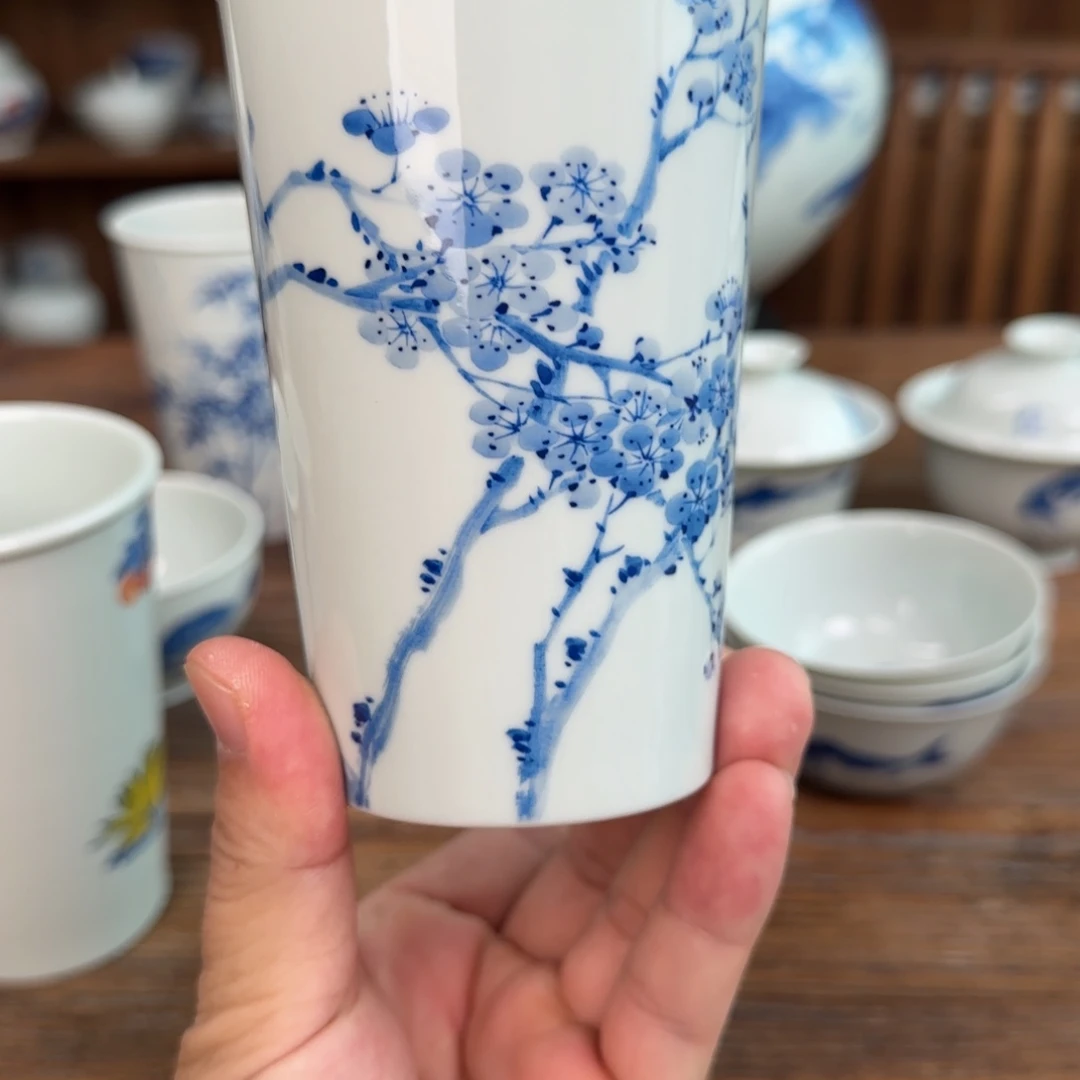 心****一泓手作295墨梅可乐杯