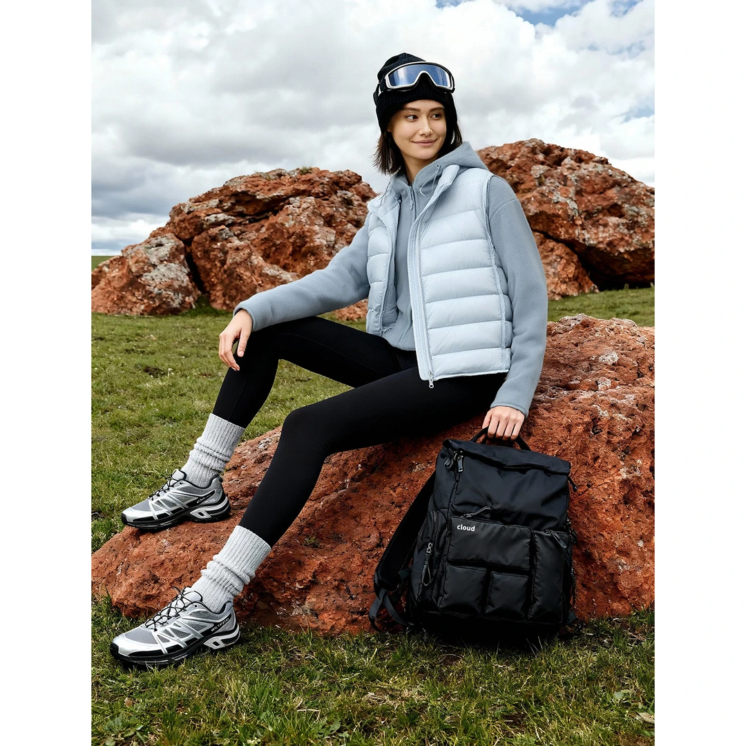 CLOUDSPACE/云上生活【呼吸泡芙】90白鸭绒高领马甲2025冬上衣女