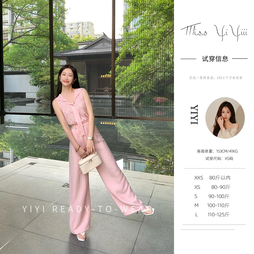 【甜心水手】<YiYiii>小个子V领海军领针织背心藏肉显瘦微宽松上衣