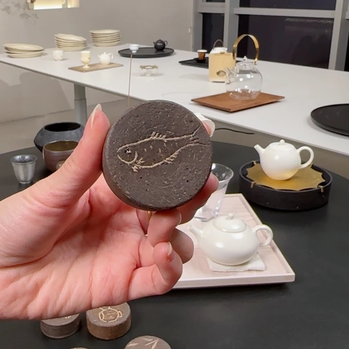 无垠粗陶年年有鱼盖置