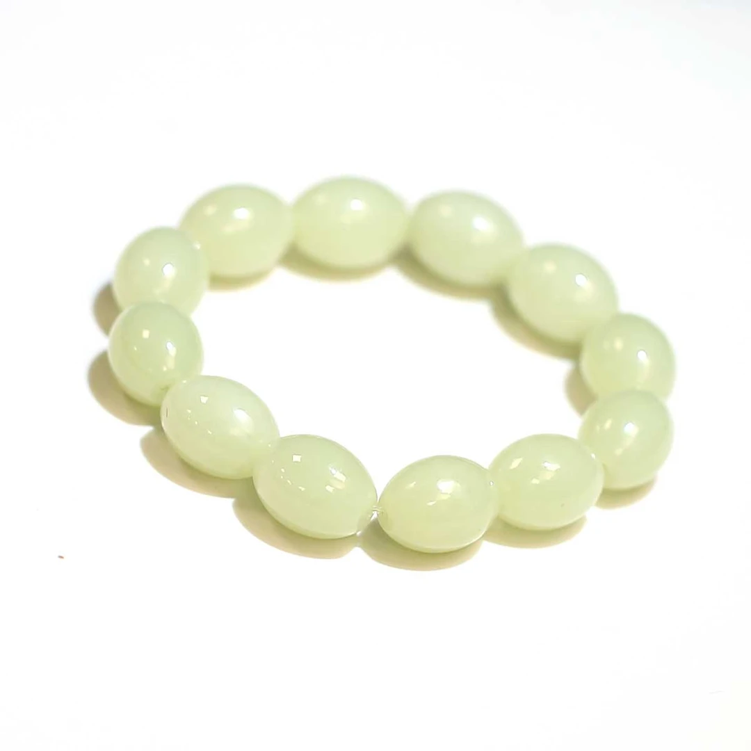 和田玉黄玉枣珠手串 A1786007