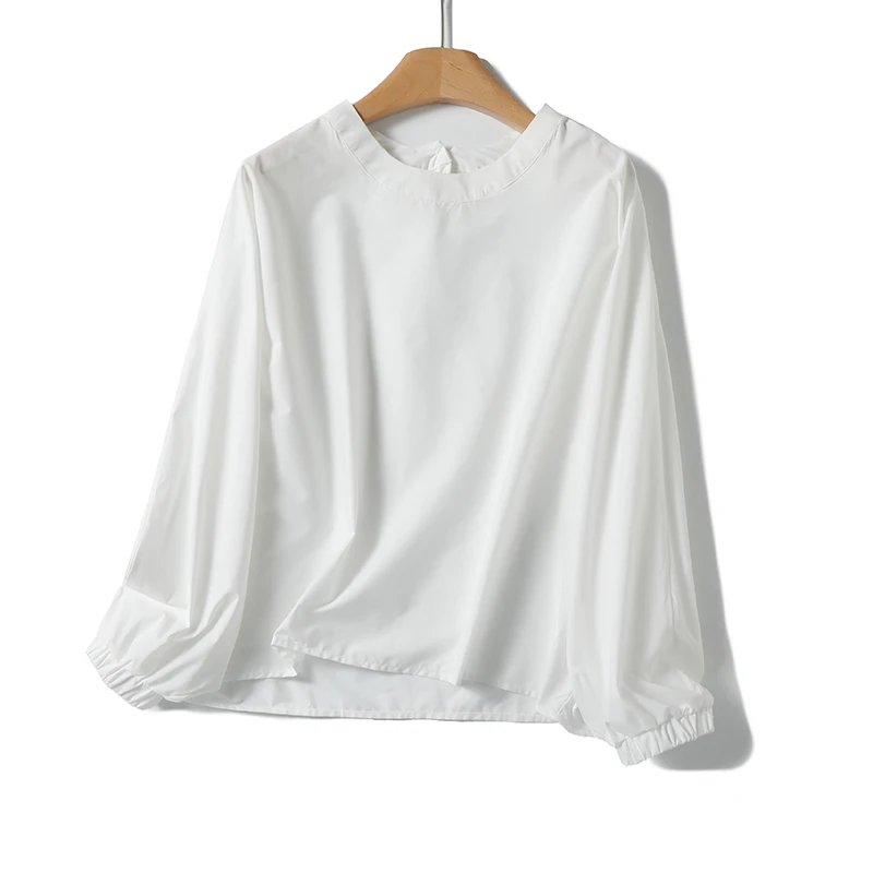 特！门店27&9！圆领宽松百搭舒适设计休闲女式衬衫L73034