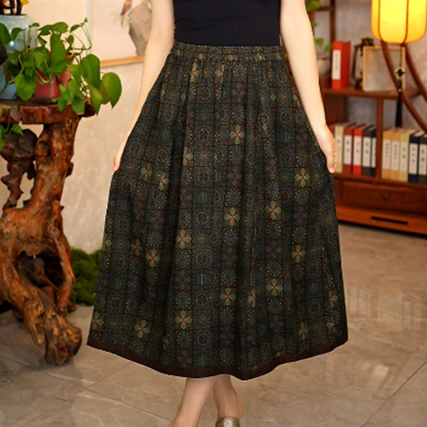 【董小姐】！高货福利！桑蚕丝葡萄泥香云纱半身裙女百搭