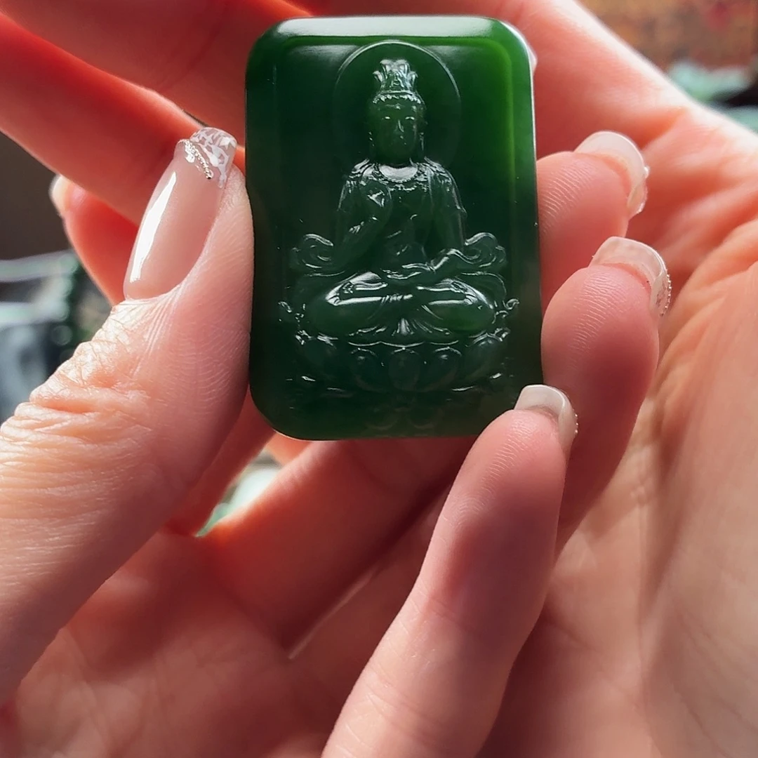 和田玉未镶嵌吊坠(不含链)俄碧玉