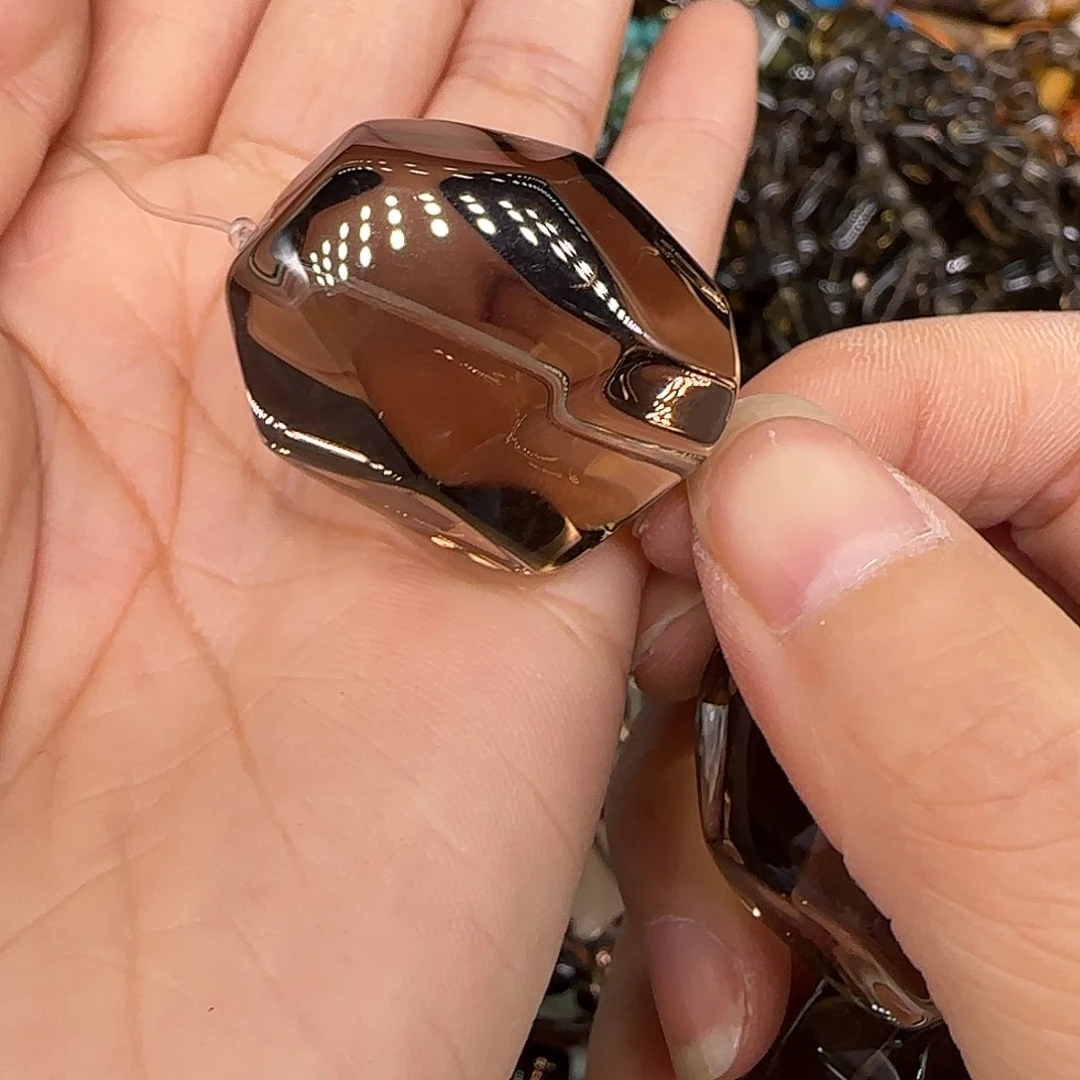 玛瑙/玉髓合金珠宝半成品茶晶20mm一颗04