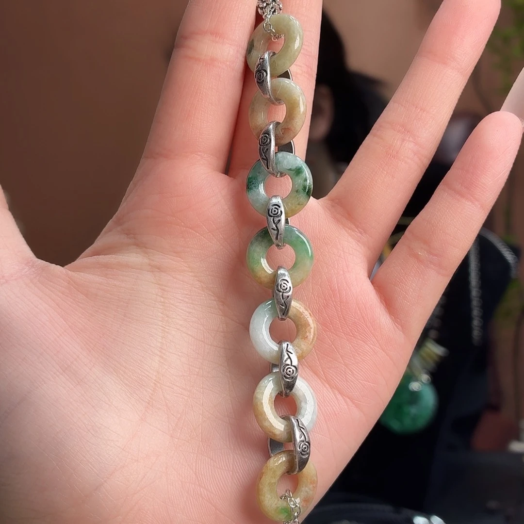 翡翠未镶嵌耳饰手链