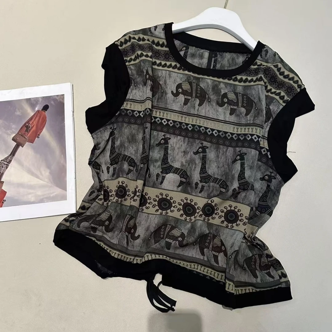 《优麦汇》Y6158夏款圆领设计感时尚百搭无袖显瘦上衣款女