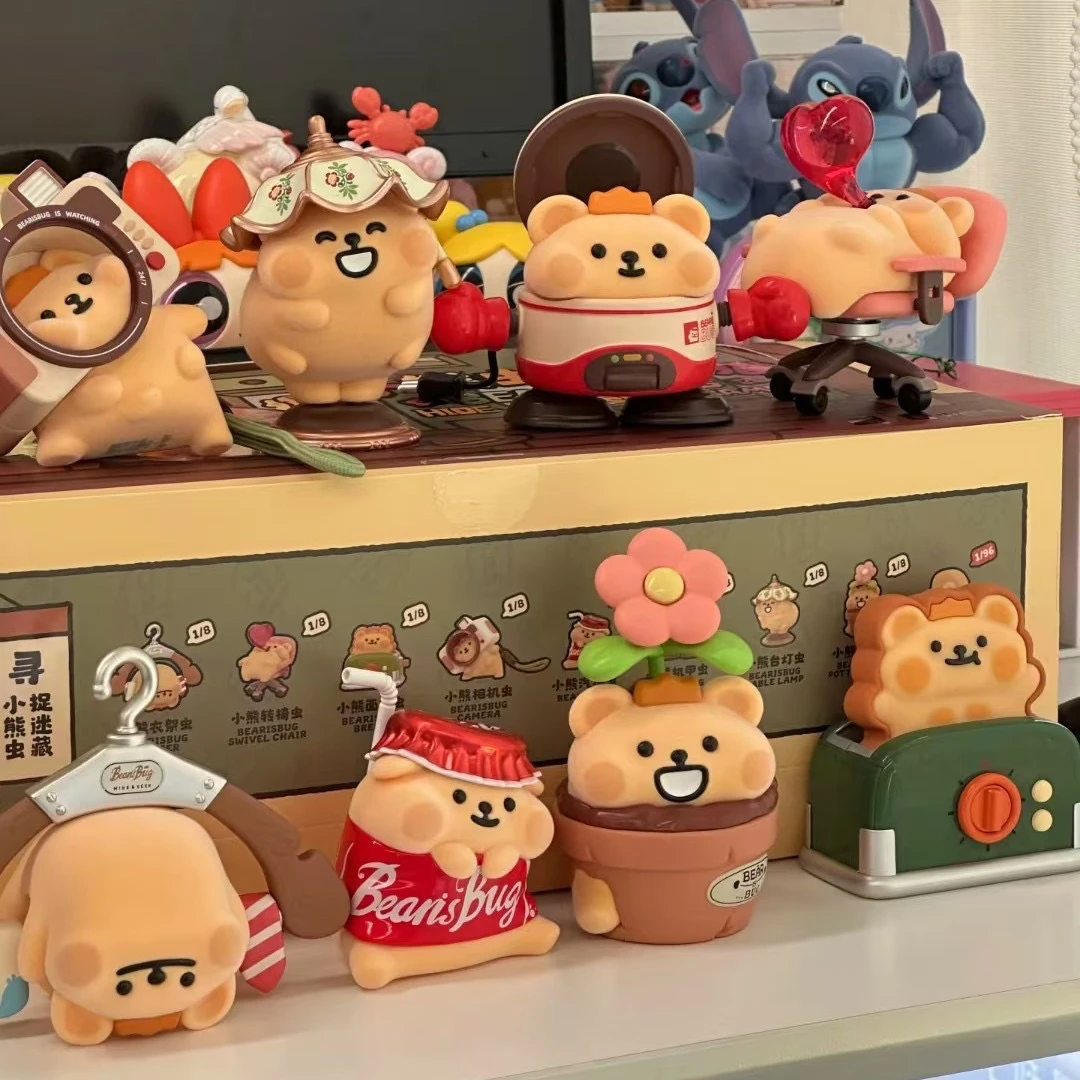 TOPTOY · 正版小熊虫躲猫猫系列潮玩可爱呆萌盲盒摆件生日礼物