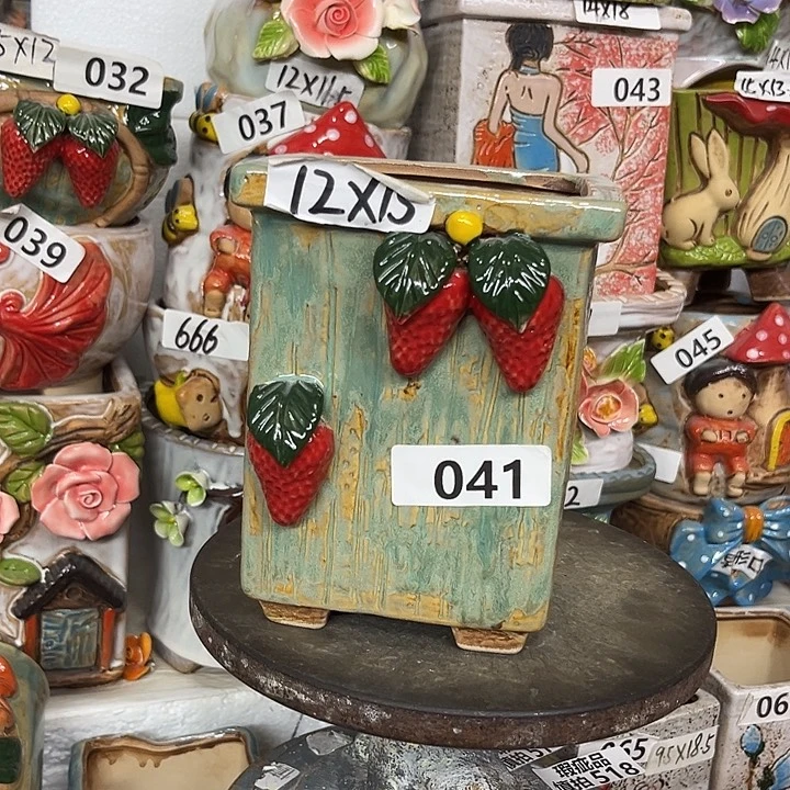 粗陶材质多肉花盆