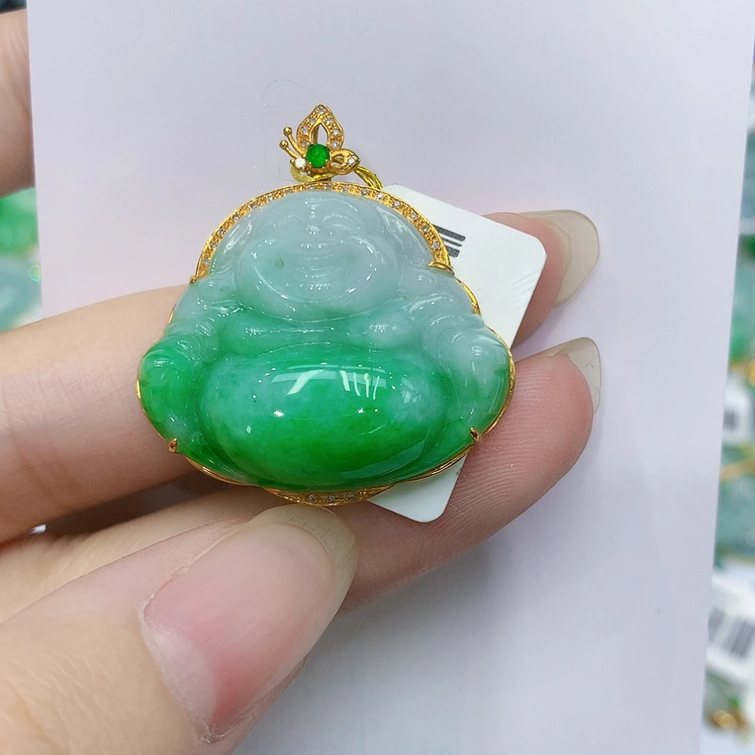 翡翠18K金镶嵌颈饰88888888888