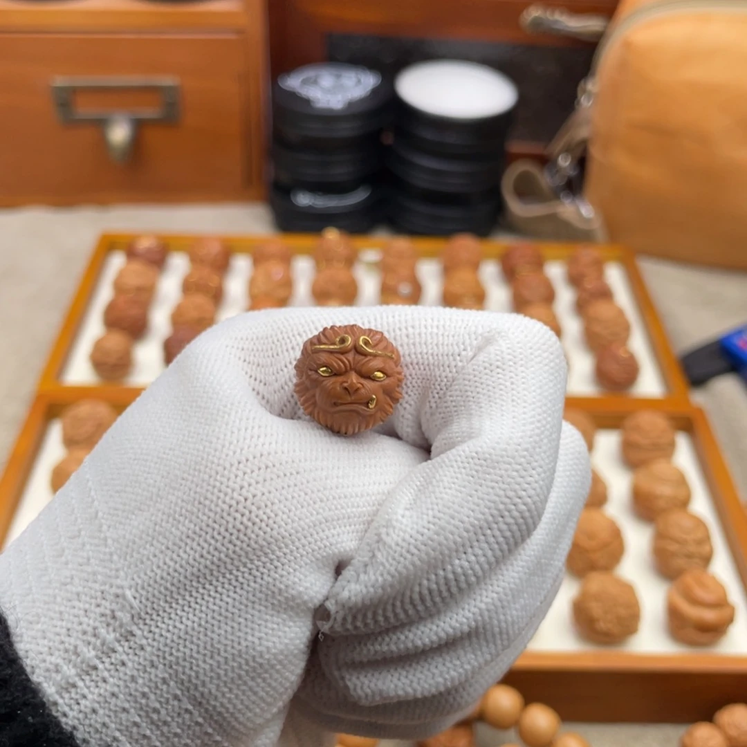 文玩核桃吊坠x****4猴头核桃雕刻猴头