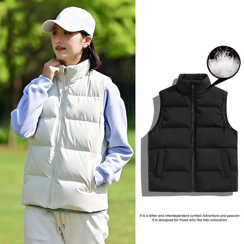 2025秋季羽绒马甲情侣款外穿大码新款潮流加厚背心男女