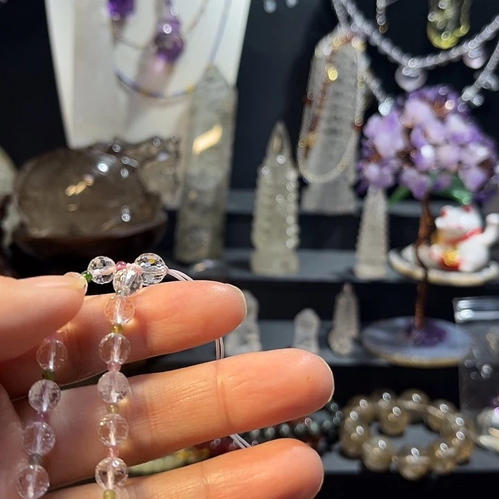 水晶手链未镶嵌天然水晶手机链