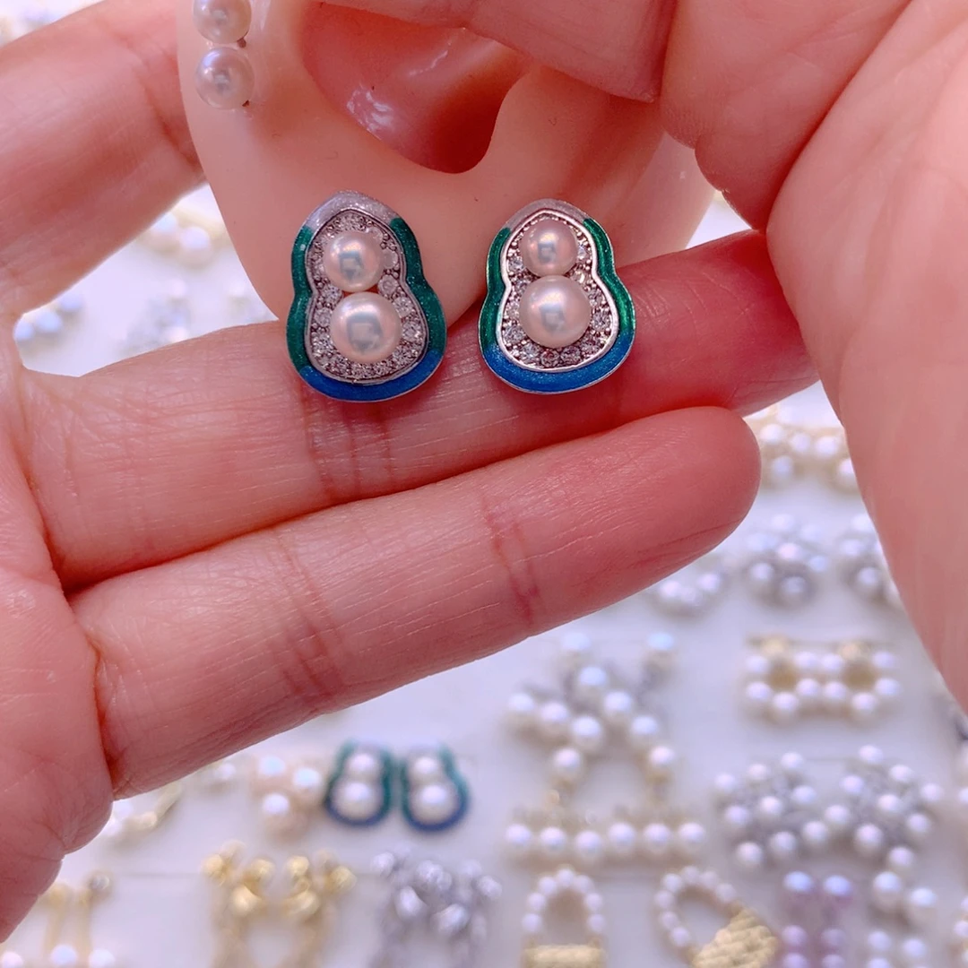 耳饰合金淡水珍珠