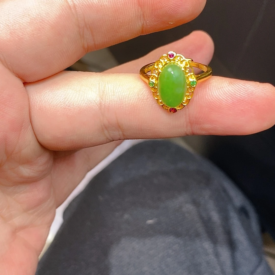 和田玉（碧玉）未镶嵌戒指