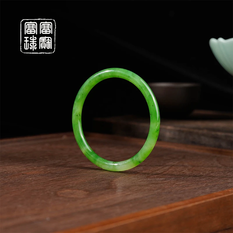 【绝色】富富珠宝 和田玉百搭气质手镯（天然珠宝多样性发）