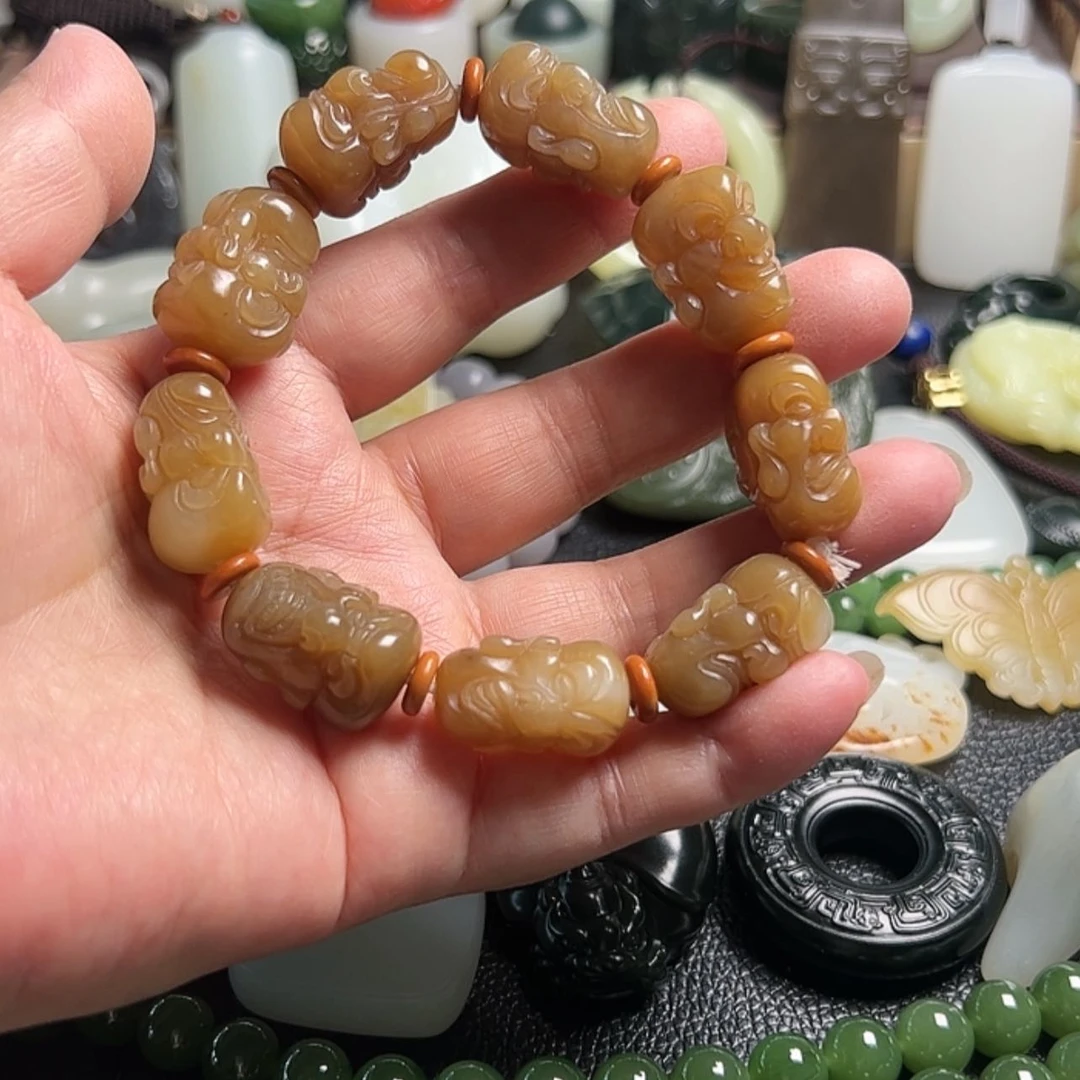 【闪购商品】手链未镶嵌和田玉（糖玉）