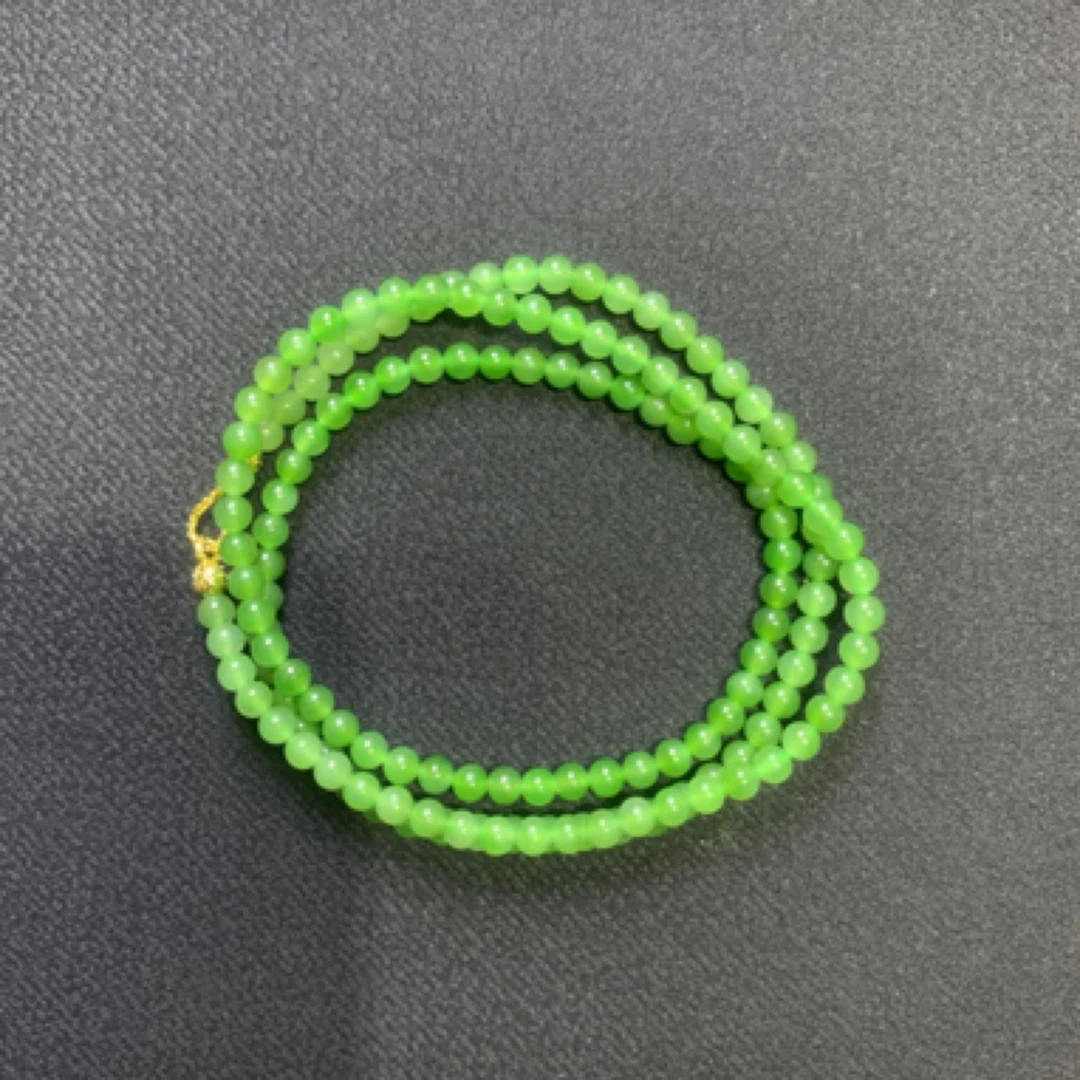 和田玉碧玉珠子，0.4