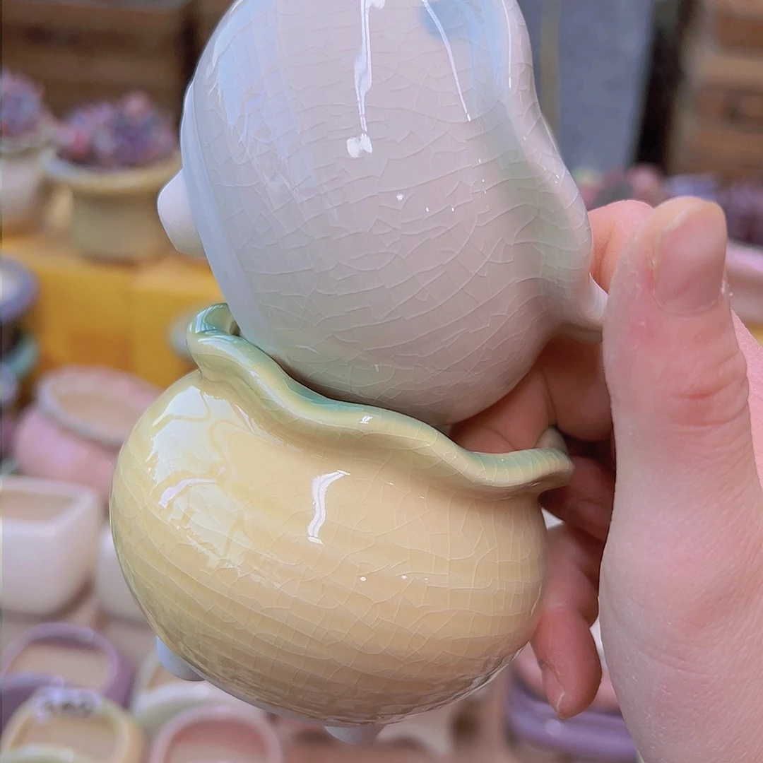 红陶陶瓷花盆当场满12包邮