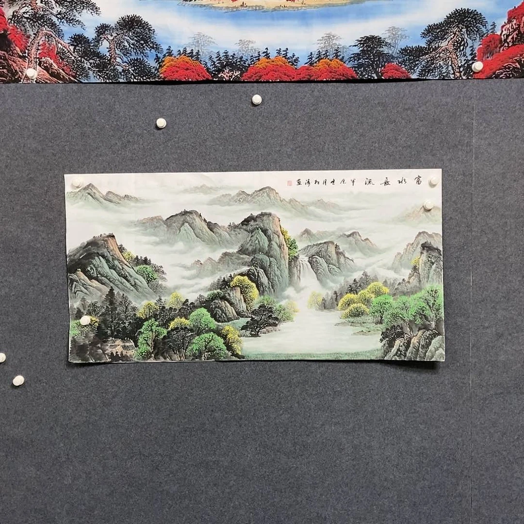 国画四尺山水一副
