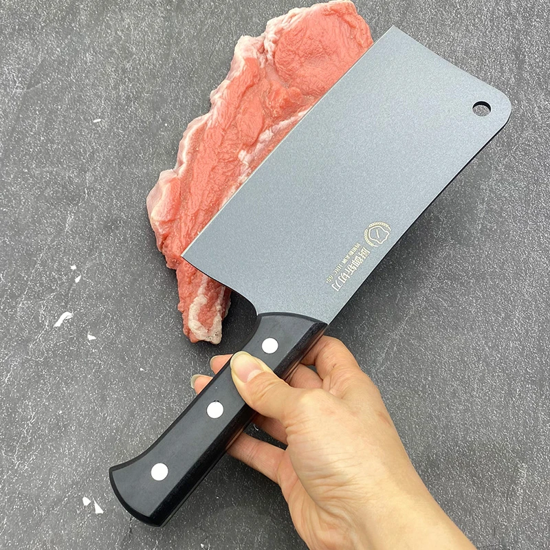 微瑕疵钨钼粉末钢菜刀斩切两用刀家用厨房砍骨刀厨师专用斩切刀具