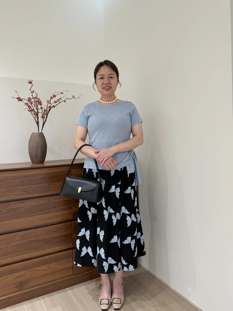 妈妈夏装短袖套装洋气2025新款t恤小衫中老年女装雪纺上衣两件套