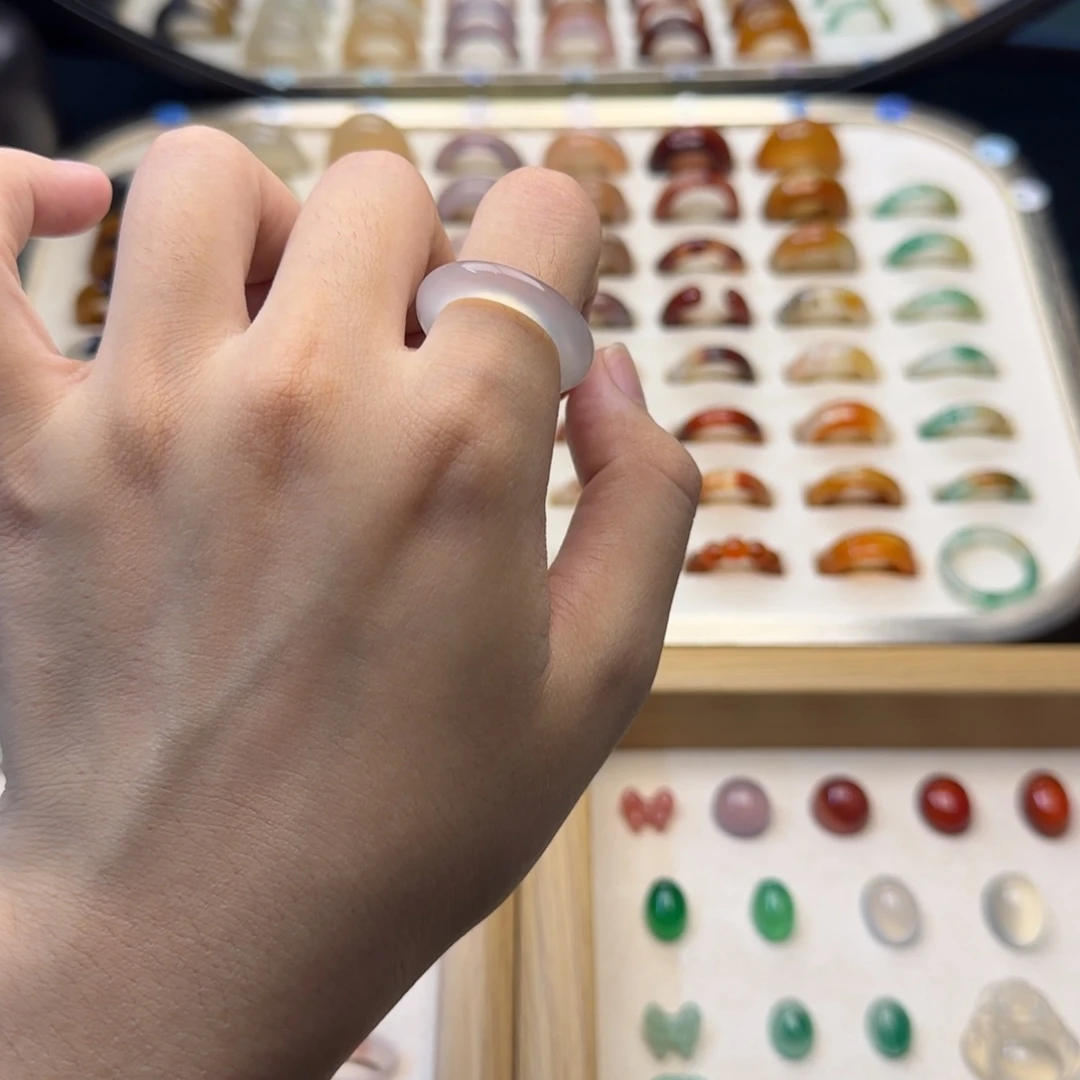 玛瑙/玉髓戒指合金