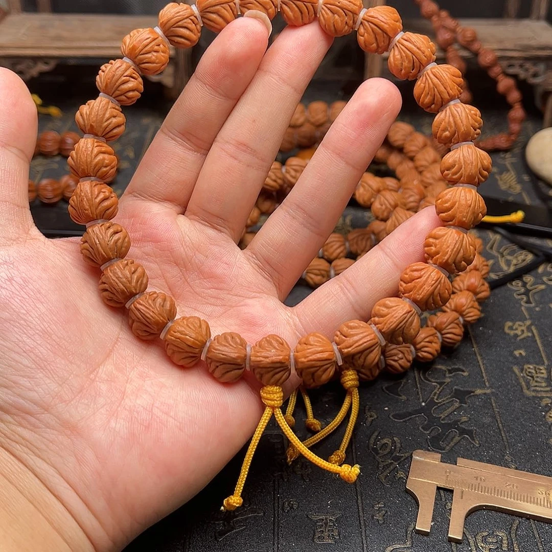 桃核吊坠双龙脊手持