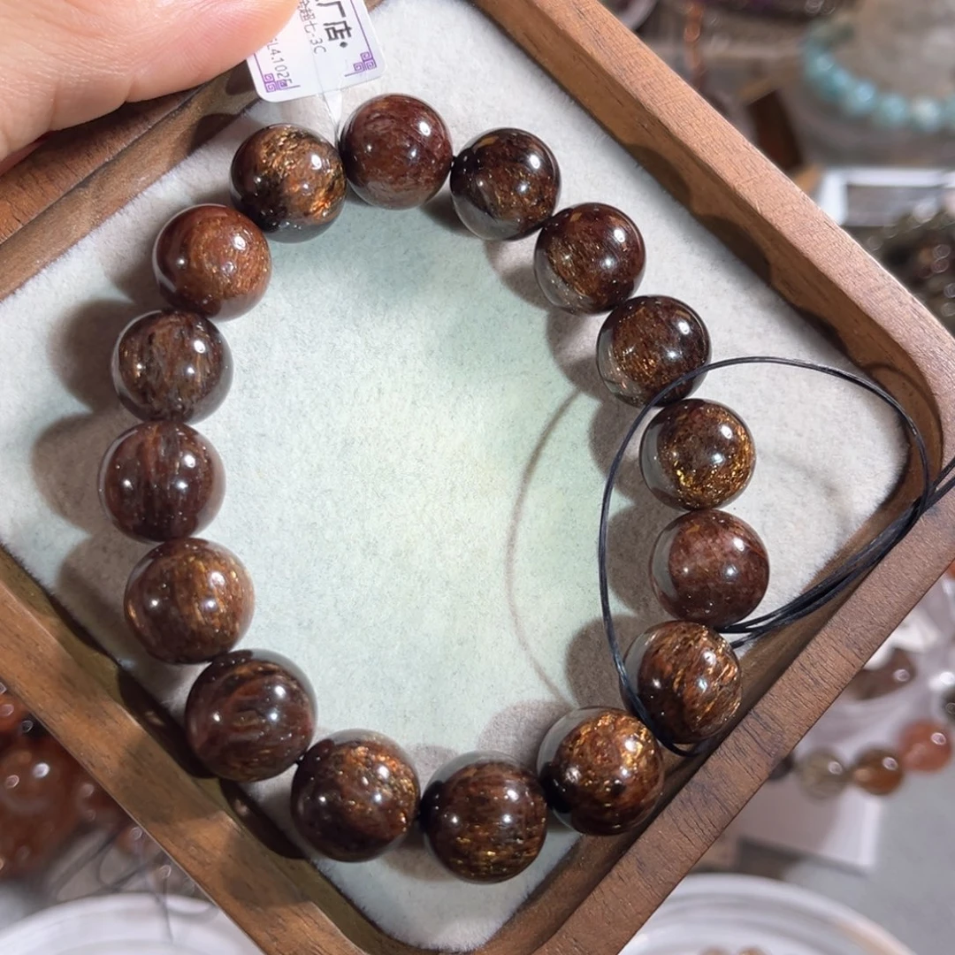 水晶未镶嵌手链黑金超七13m