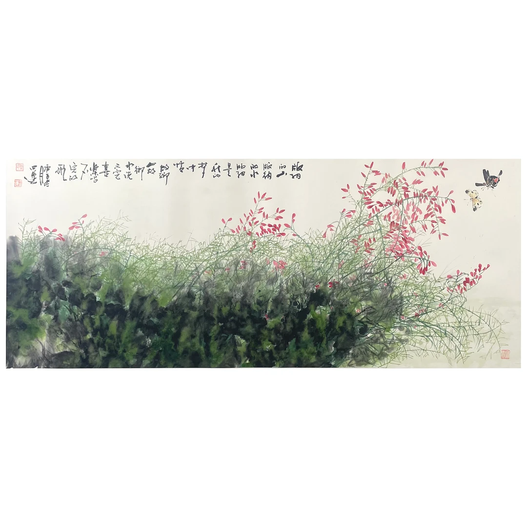 蒋仕莲花卉题材{四莲画}7平尺手绘国画纸本设色