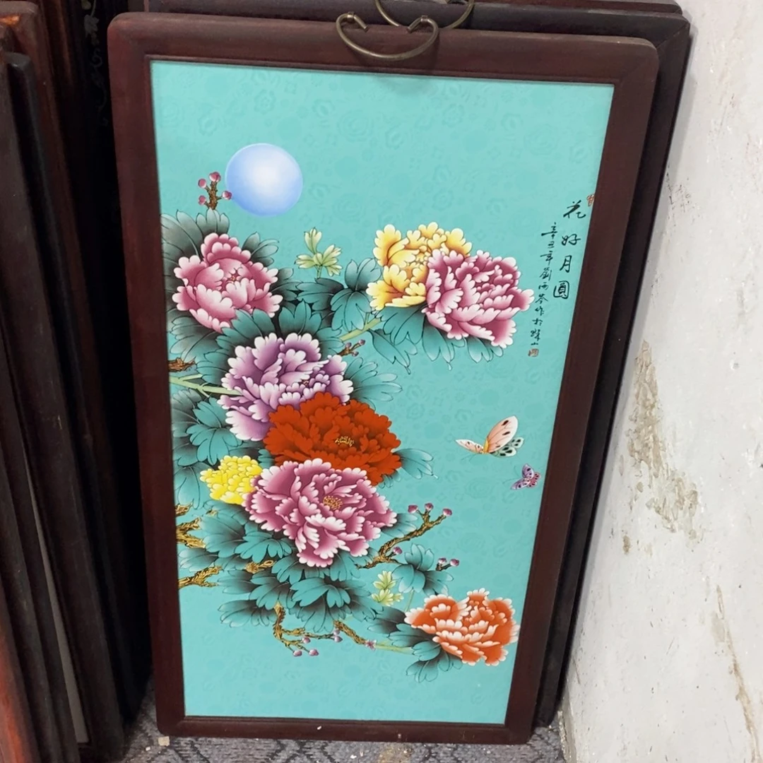 瓷86*46*1景德镇瓷板画柴窑烧制